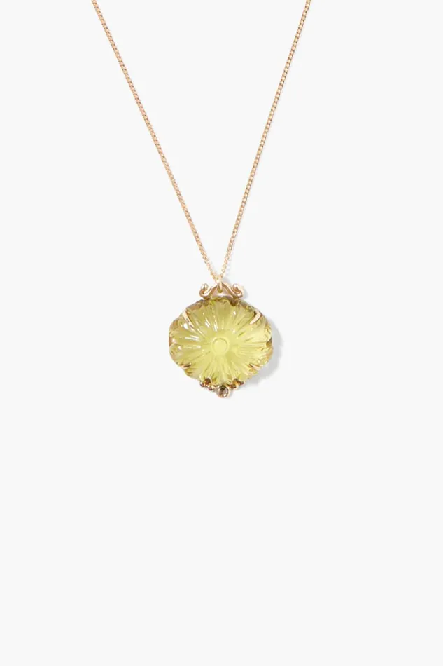 Chan Luu 14k Fine Women 14k Dahlia Necklace Lemon Topaz