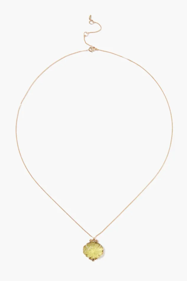 Chan Luu 14k Fine Women 14k Dahlia Necklace Lemon Topaz