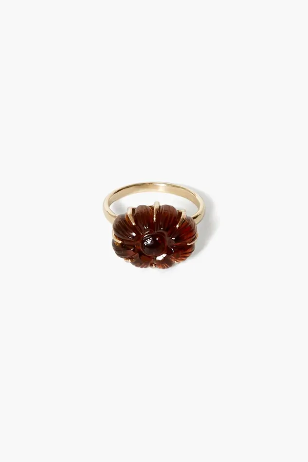 Chan Luu 14k Fine Women 14k Dahlia Ring Cognac