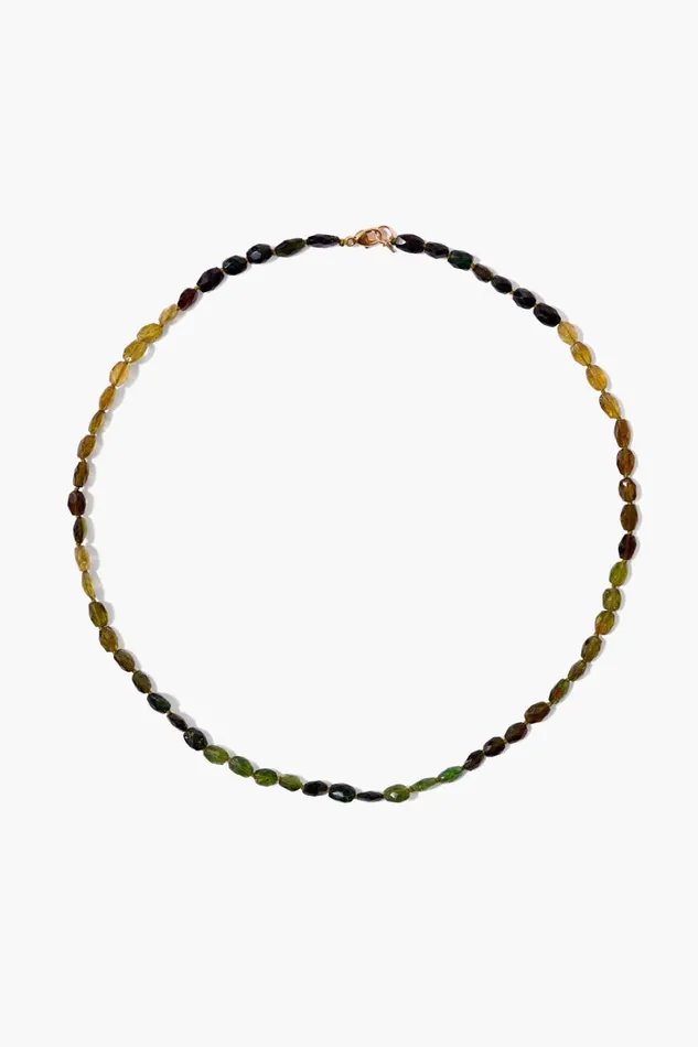 Chan Luu 14k Fine Women 14k Green Tourmaline Petra Necklace