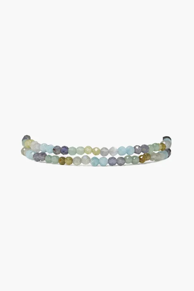 Chan Luu Bracelets Women Aurora Double Naked Wrap Bracelet Green Mix
