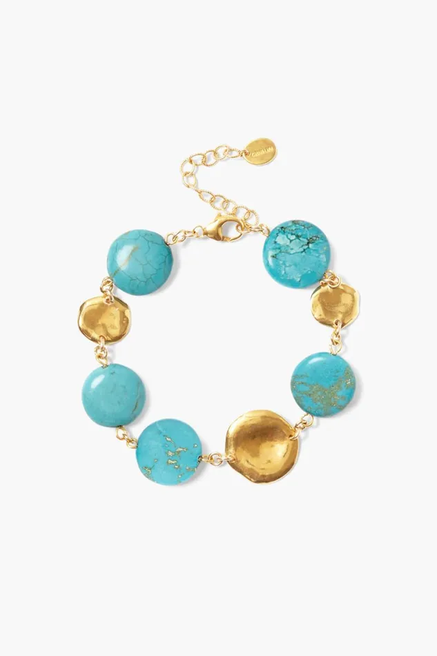 Chan Luu Bracelets Women Coin Bracelet Turquoise