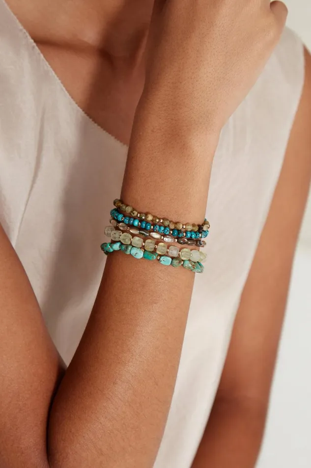 Chan Luu Bracelets Women Keyes Naked Wrap Bracelet Turquoise Mix