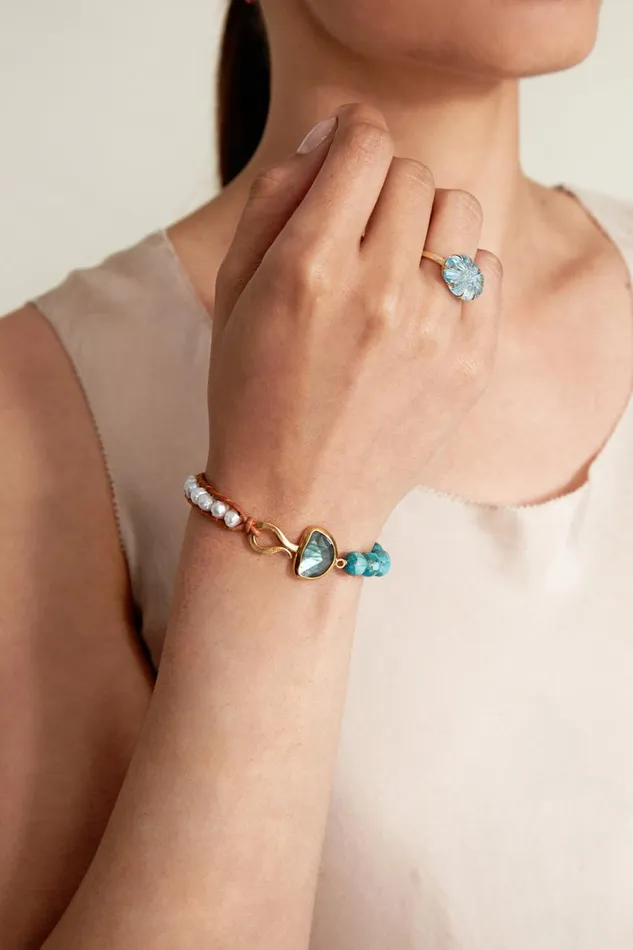 Chan Luu Bracelets Women Luna Wrap Bracelet Turquoise Mix