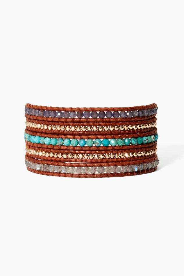 Chan Luu Bracelets Women Santi Wrap Bracelet Turquoise Mix
