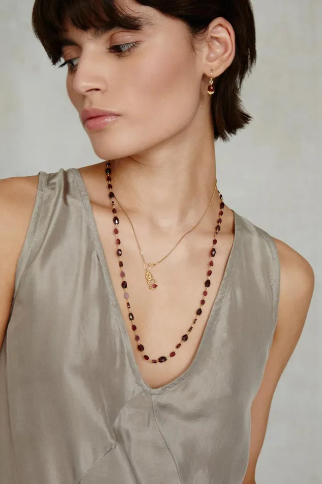 Chan Luu Earrings Women Anahi Drop Earrings Hessonite