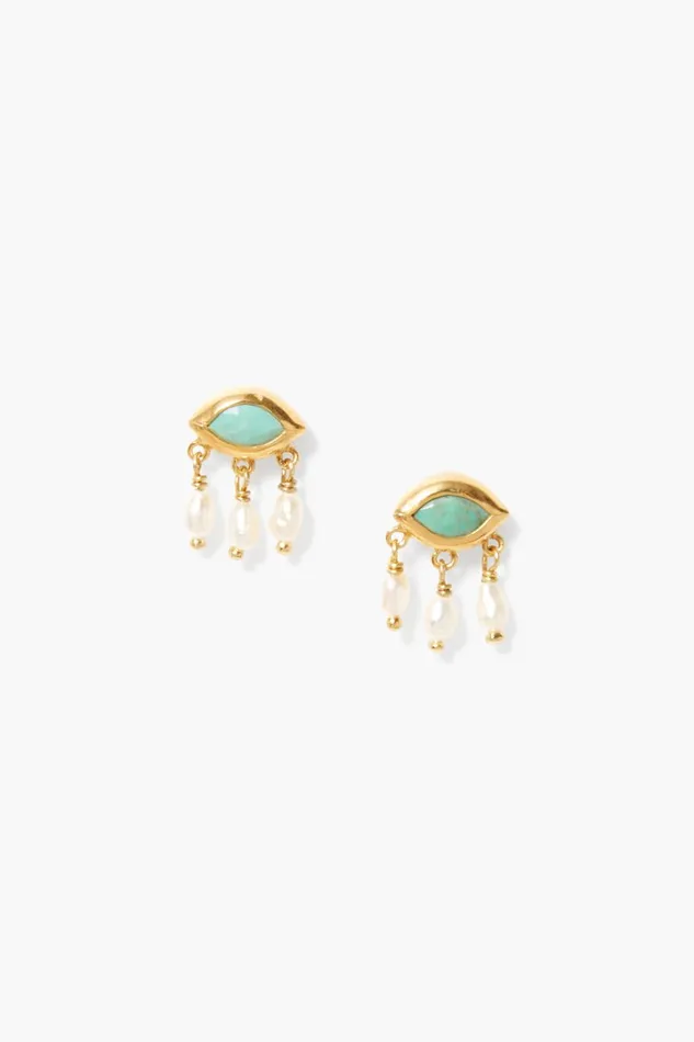 Chan Luu Earrings Women Astrid Evil Eye Earrings Turquoise Mix