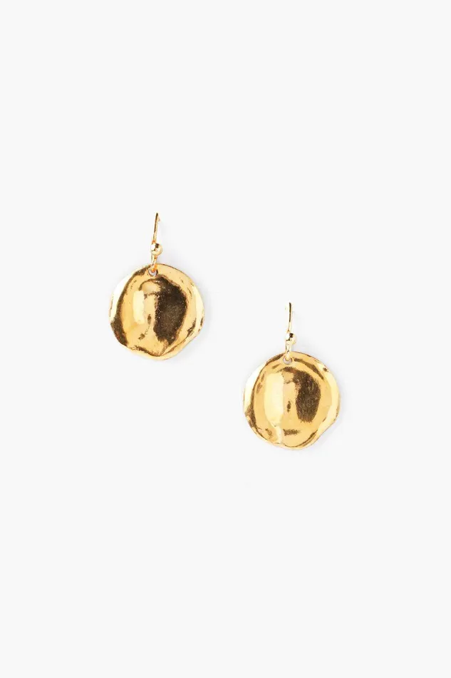 Chan Luu Earrings Women Yellow Gold Coin Drop Earrings