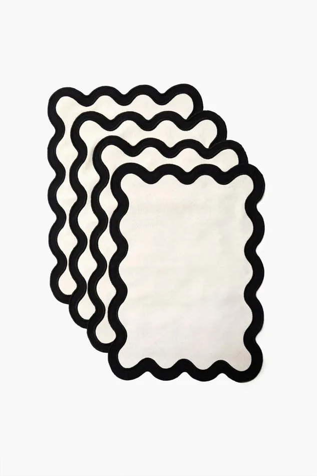 Chan Luu Home Women Scallop Placemat Set Natural