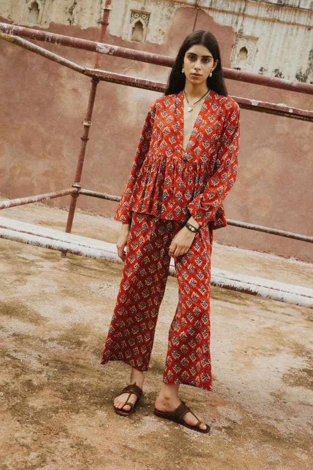 Chan Luu Loungewear Women Priya Set Crimson