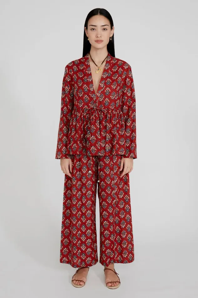 Chan Luu Loungewear Women Priya Set Crimson