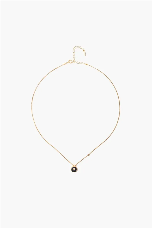 Chan Luu Necklaces Women Black Evil Eye Necklace With Champagne Diamond