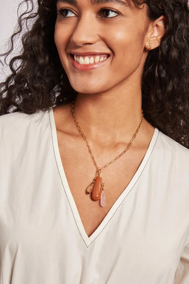 Chan Luu Necklaces Women Castillo Pendant Necklace Pink Mix