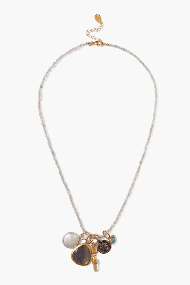 Chan Luu Necklaces Women Hypatia Charm Necklace Labradorite Mix
