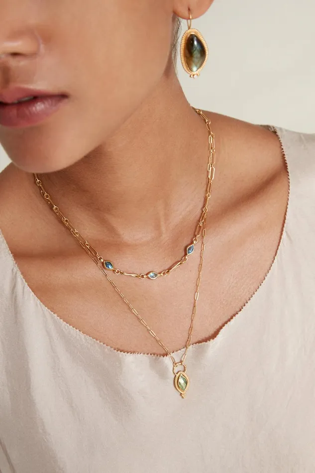 Chan Luu Necklaces Women Lydia Necklace Gold Labradorite