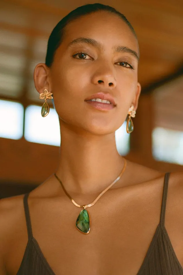 Chan Luu Necklaces Women Yasmine Necklace Gold Labradorite