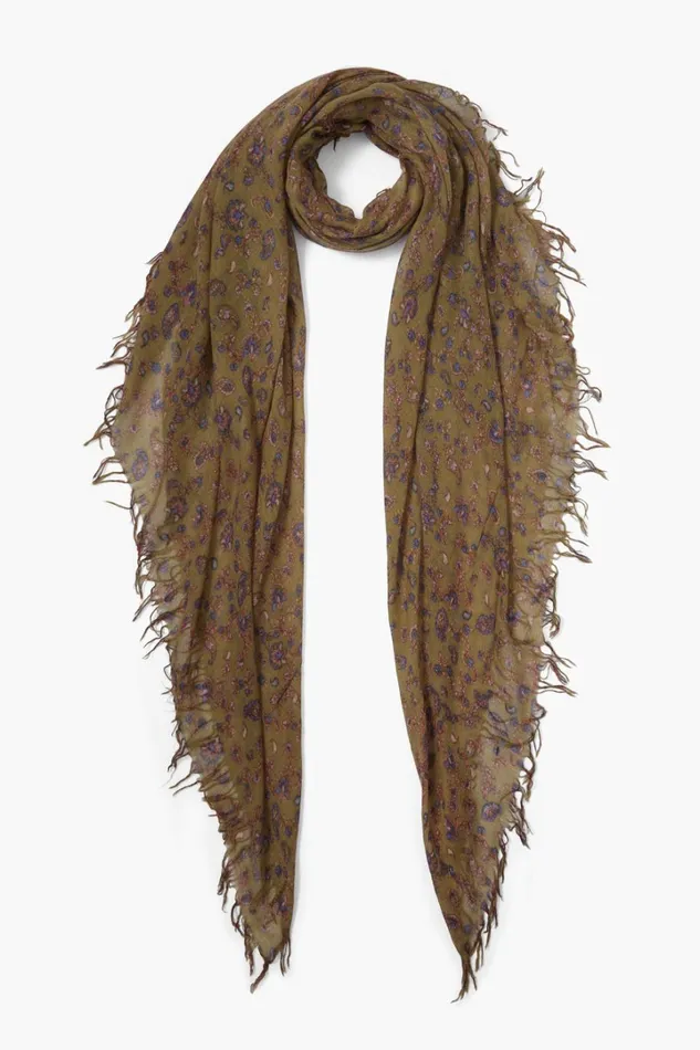 Chan Luu Scarves Women Cashmere And Silk Scarf Grass Roots Paisley