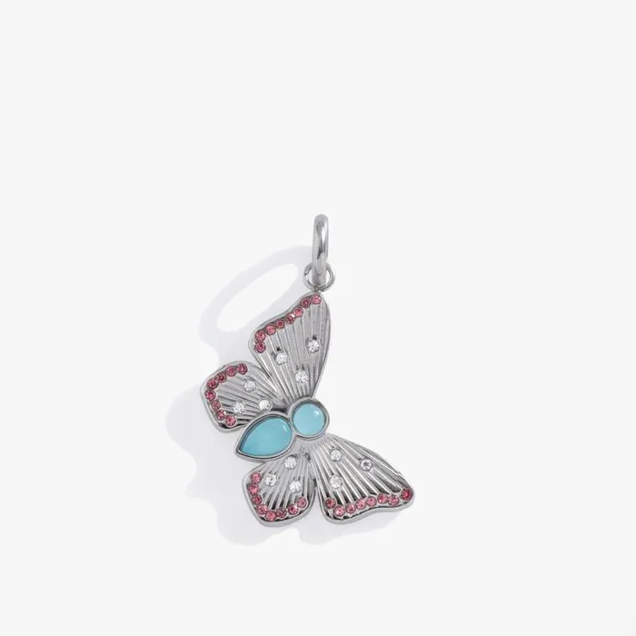 Charms Women Alex And Ani Gemstone Butterfly Interchangeable Charm Stainless Steel Silver Charms Women Alex And Ani Gemstone Butterfly Interchangeable Charm Stainless Steel Silver