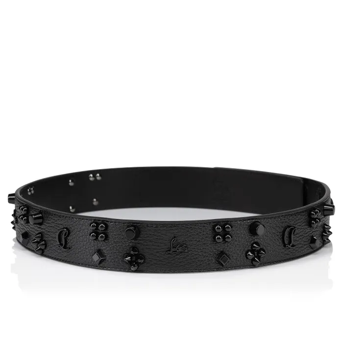 Christian Louboutin Belts Women Paloma Belt 8211 Grained Calf Leather And Spikes Loubinthesky 8211 Black Christian Louboutin Belts Women Paloma Belt 8211 Grained Calf Leather And Spikes Loubinthesky 8211 Black