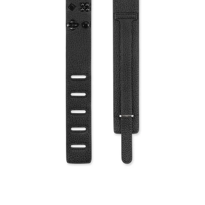 Christian Louboutin Belts Women Paloma Belt 8211 Grained Calf Leather And Spikes Loubinthesky 8211 Black