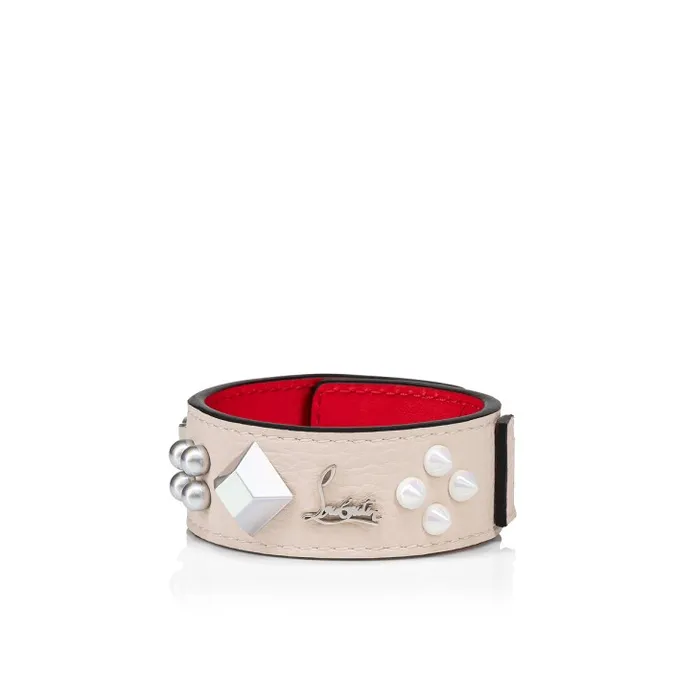 Christian Louboutin Bracelets Women Paloma Bracelet 8211 Grained Calf Leather And Spikes Loubinthesky 8211 Leche