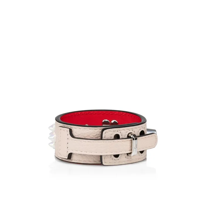 Christian Louboutin Bracelets Women Paloma Bracelet 8211 Grained Calf Leather And Spikes Loubinthesky 8211 Leche