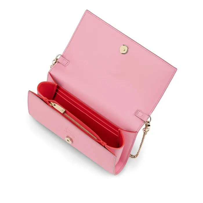 Christian Louboutin Clutches and Evening Bags Women By My Side Wallet On Chain 8211 Grained Calf Leather 8211 Calipso
