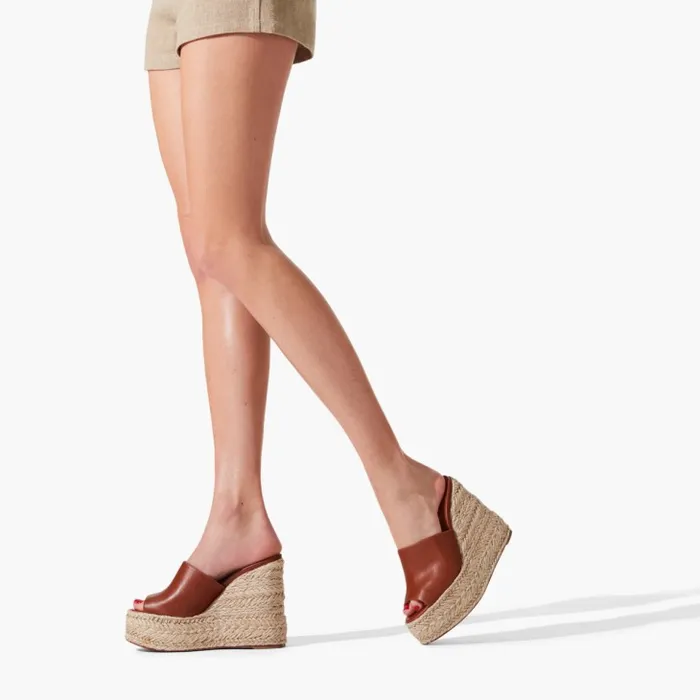 Christian Louboutin Platforms Women Ariella Zeppa 130 Mm Espadrilles 8211 Calf Leather 8211 Cuoio Christian Louboutin Platforms Women Ariella Zeppa 130 Mm Espadrilles 8211 Calf Leather 8211 Cuoio