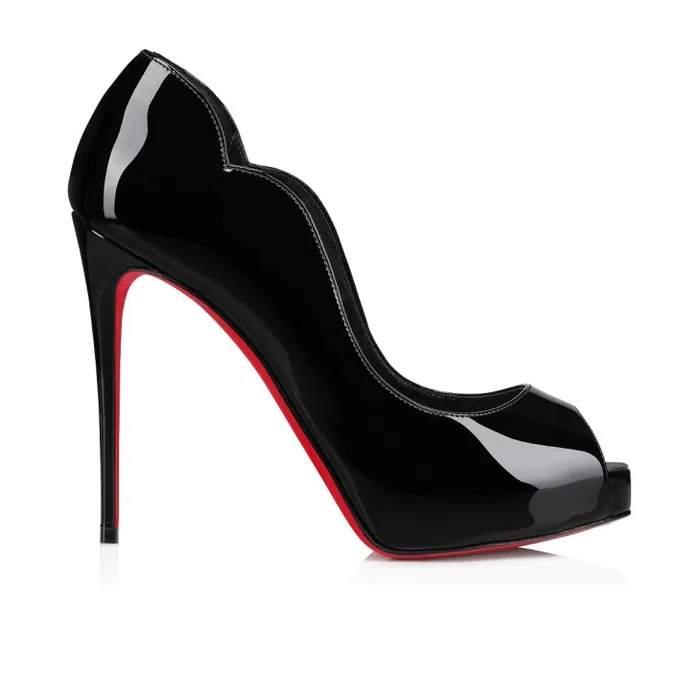 Christian Louboutin Platforms Women Hot Chick Alta 120 Mm Pumps 8211 Patent Leather 8211 Black