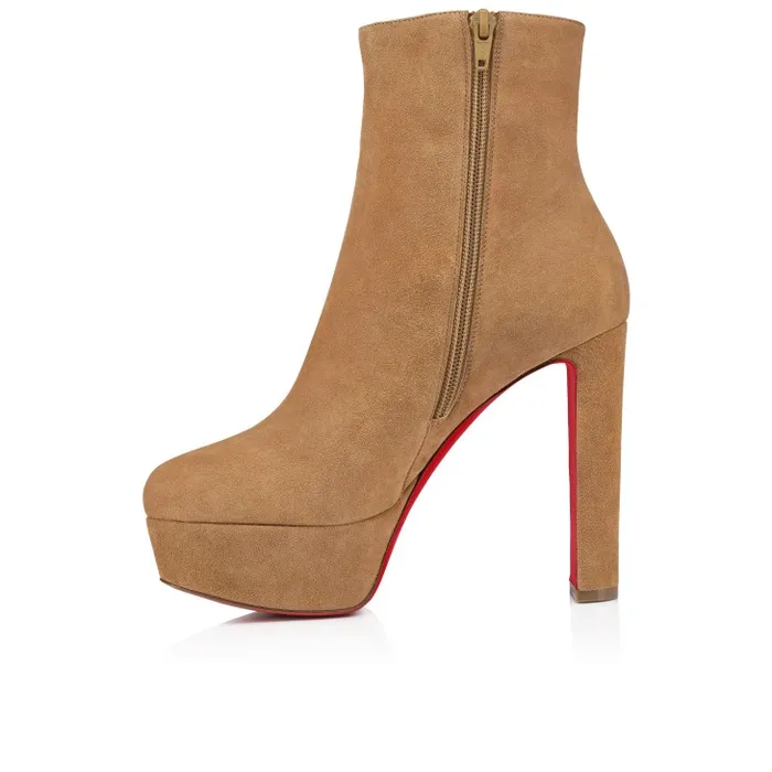 Christian Louboutin Platforms Women Loo Booty 130 Mm Low Boots 8211 Veau Velours 8211 Lionne