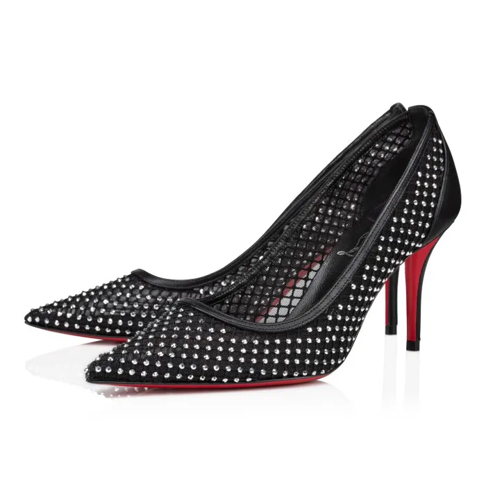 Christian Louboutin Pumps Women Apostropha Mesh Strass 80 Mm Pumps 8211 Strass Mesh And Nappa Leather 8211 Black Christian Louboutin Pumps Women Apostropha Mesh Strass 80 Mm Pumps 8211 Strass Mesh And Nappa Leather 8211 Black