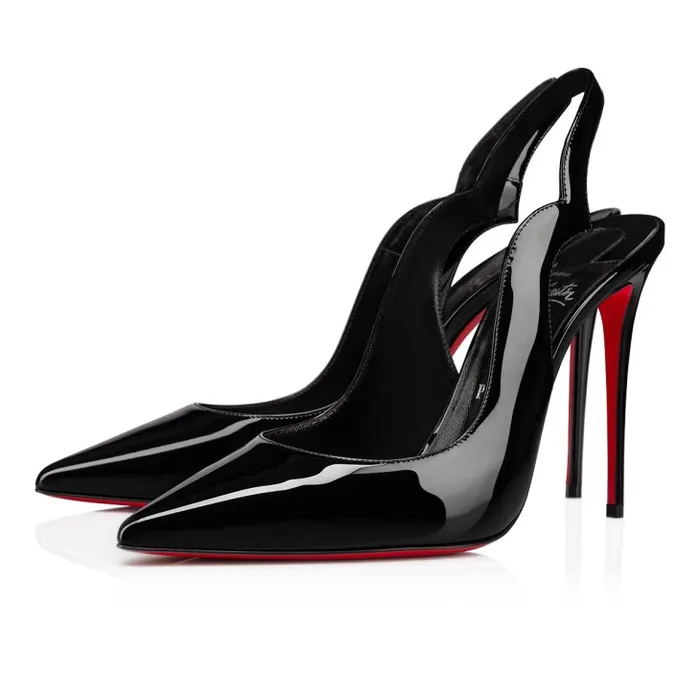 Christian Louboutin Pumps Women Hot Chick Sling 100 Mm Sling Back Pumps 8211 Patent Calf 8211 Black Christian Louboutin Pumps Women Hot Chick Sling 100 Mm Sling Back Pumps 8211 Patent Calf 8211 Black
