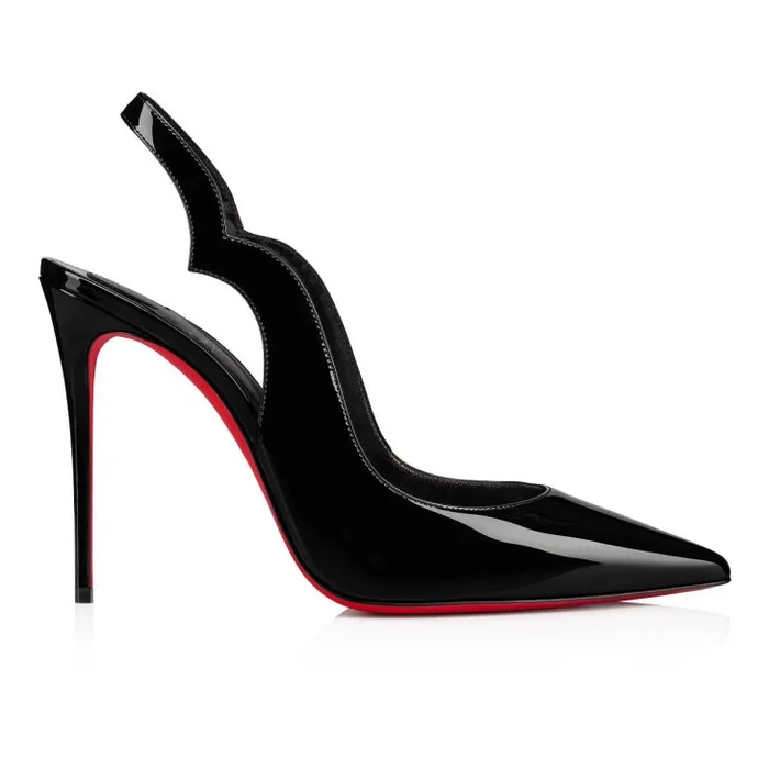 Christian Louboutin Pumps Women Hot Chick Sling 100 Mm Sling Back Pumps 8211 Patent Calf 8211 Black