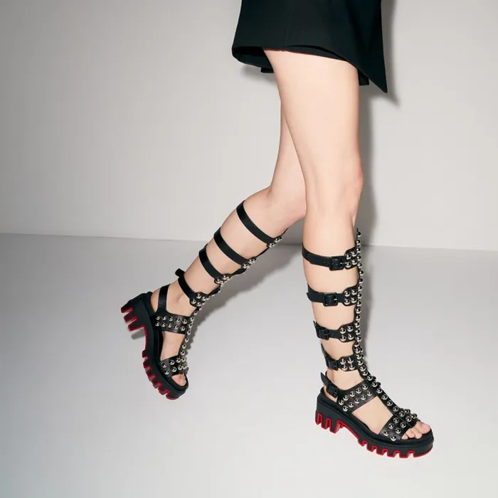 Christian Louboutin Sandals and Slides Women Gladiadune Sandals 8211 Nappa Leather 8211 Black Christian Louboutin Sandals and Slides Women Gladiadune Sandals 8211 Nappa Leather 8211 Black