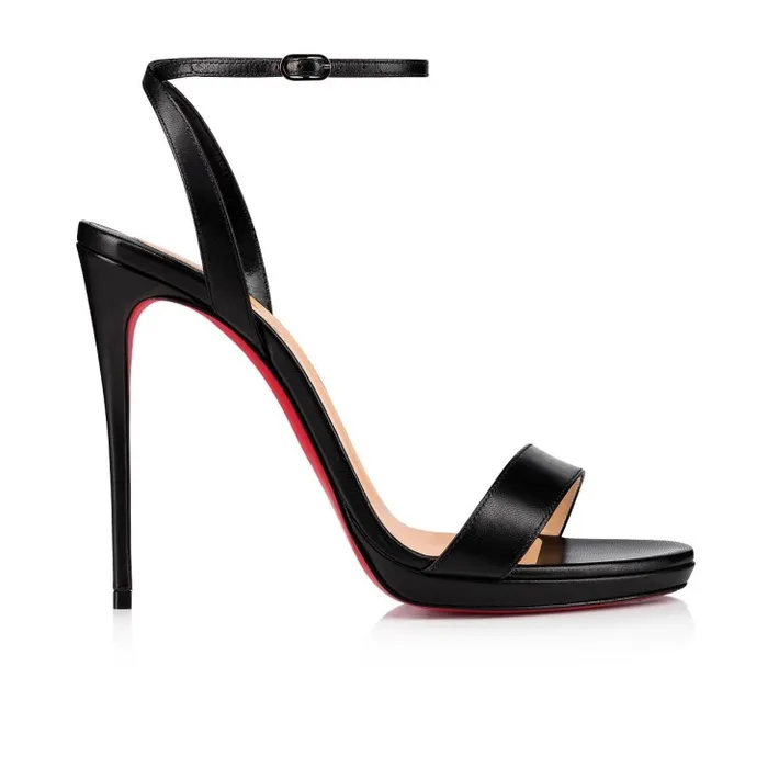 Christian Louboutin Sandals and Slides Women Loubi Queen 120 Mm Sandals 8211 Nappa Leather 8211 Black