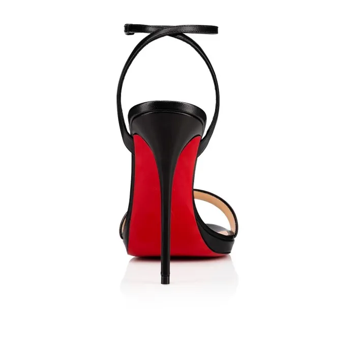 Christian Louboutin Sandals and Slides Women Loubi Queen 120 Mm Sandals 8211 Nappa Leather 8211 Black