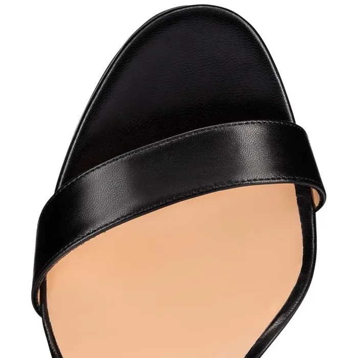 Christian Louboutin Sandals and Slides Women Loubi Queen 120 Mm Sandals 8211 Nappa Leather 8211 Black