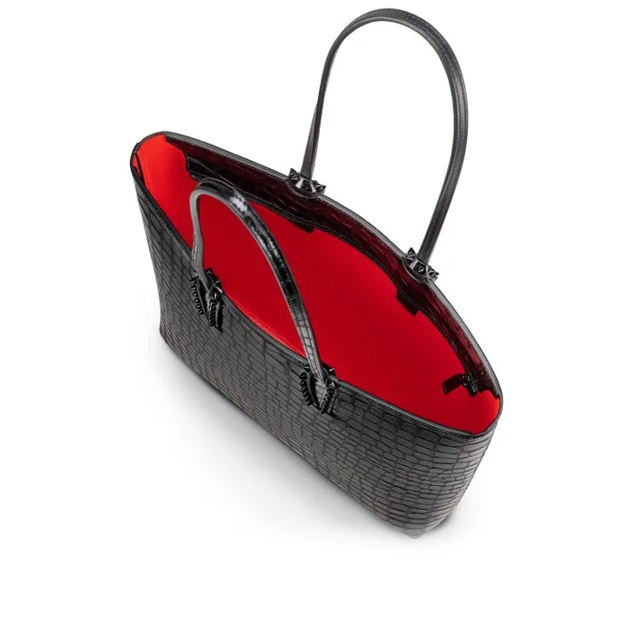 Christian Louboutin Shoulder Bags Women Cabata Tote Bag 8211 Alligator Embossed Calf Leather 8211 Black