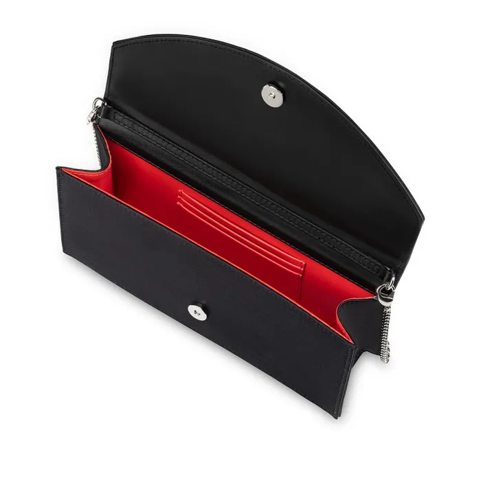 Christian Louboutin Shoulder Bags Women Loubi54 Clutch 8211 Crepe Satin And Strass Queeny 8211 Black