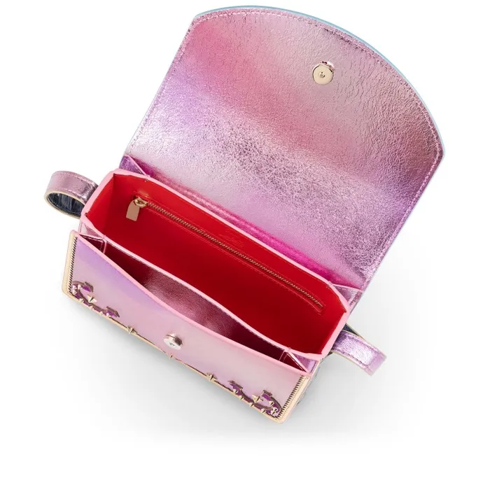 Christian Louboutin Shoulder Bags Women Loubi54 Giddy Crossbody Bag 8211 Calf Leather And Laminated Leather 8211 Mineral