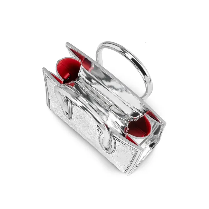 Christian Louboutin Shoulder Bags Women Paloma Mini Top Handle Bag 8211 Mesh And Glitter 8211 Silver