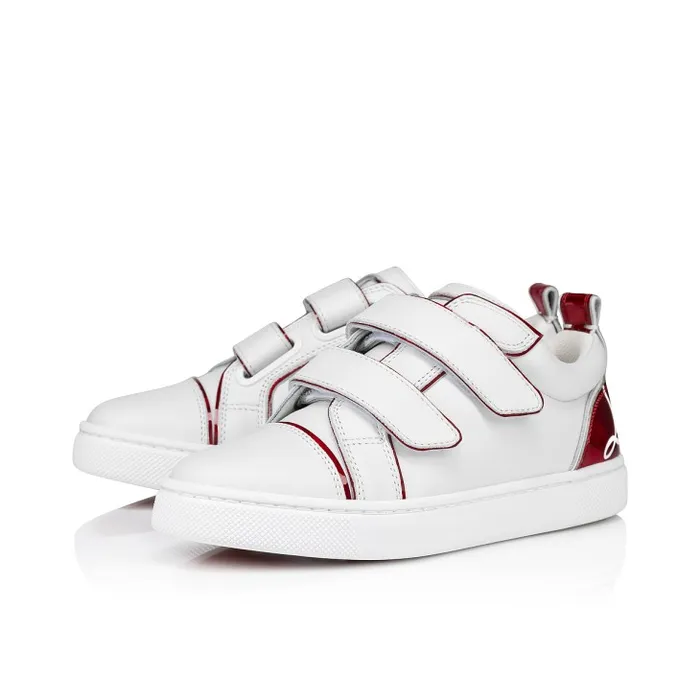 Christian Louboutin Sneakers Kids Funnyto Scratch Sneakers 8211 Calf Leather And Patent Calf Leather Psychic 8211 Bianco Christian Louboutin Sneakers Kids Funnyto Scratch Sneakers 8211 Calf Leather And Patent Calf Leather Psychic 8211 Bianco