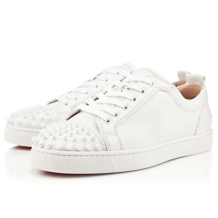 Christian Louboutin Sneakers Men Louis Junior Spikes Sneakers 8211 Calf Leather 8211 White