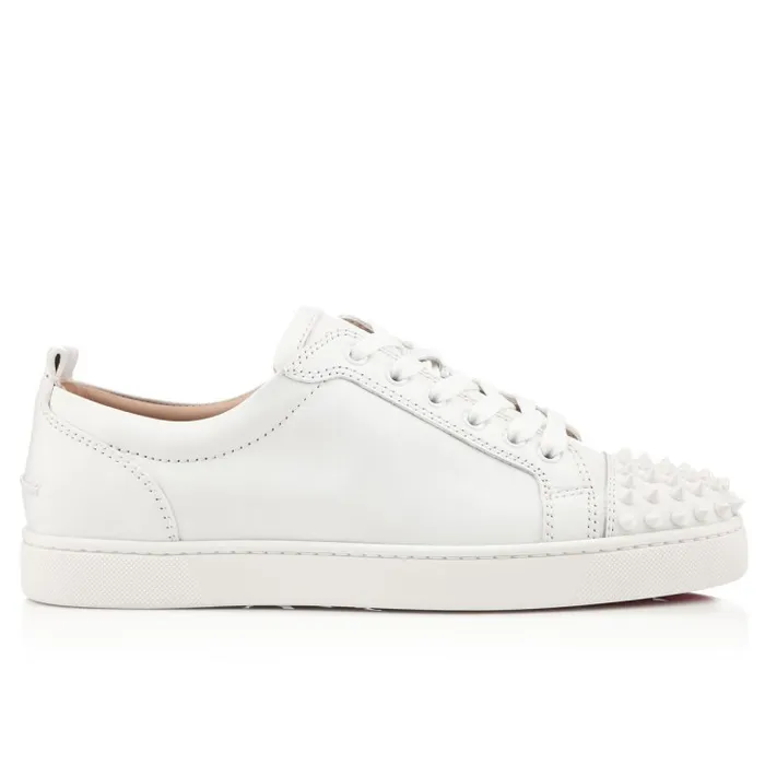 Christian Louboutin Sneakers Men Louis Junior Spikes Sneakers 8211 Calf Leather 8211 White