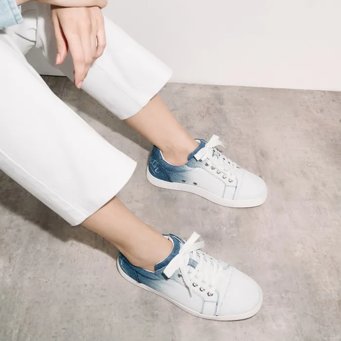 Christian Louboutin Sneakers Women Fun Vieira Sneakers 8211 Denim Brushed Effect 8211 Denim Christian Louboutin Sneakers Women Fun Vieira Sneakers 8211 Denim Brushed Effect 8211 Denim