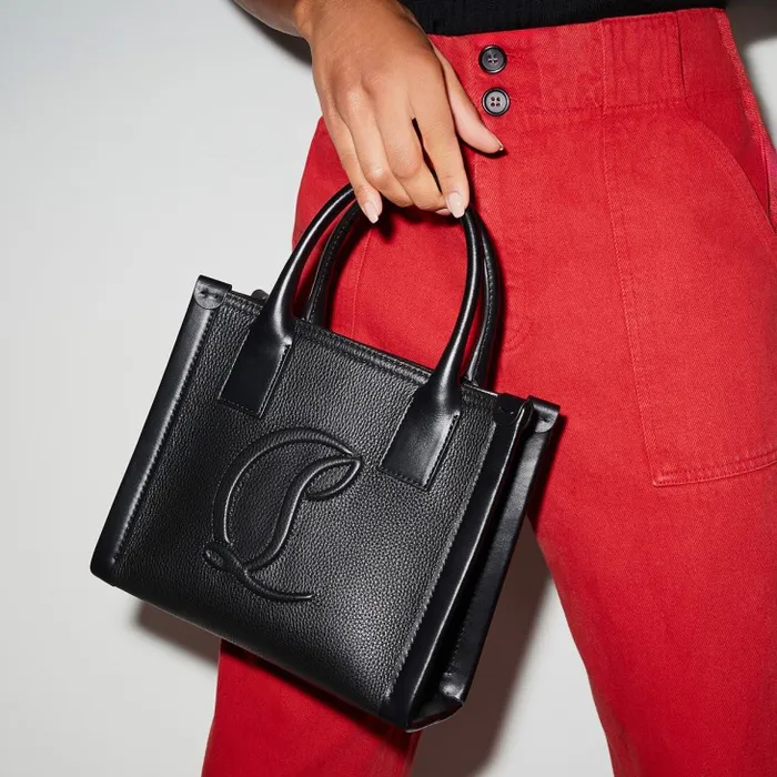 Christian Louboutin Totes Women By My Side Mini Tote Bag 8211 Grained Calf Leather 8211 Black Christian Louboutin Totes Women By My Side Mini Tote Bag 8211 Grained Calf Leather 8211 Black
