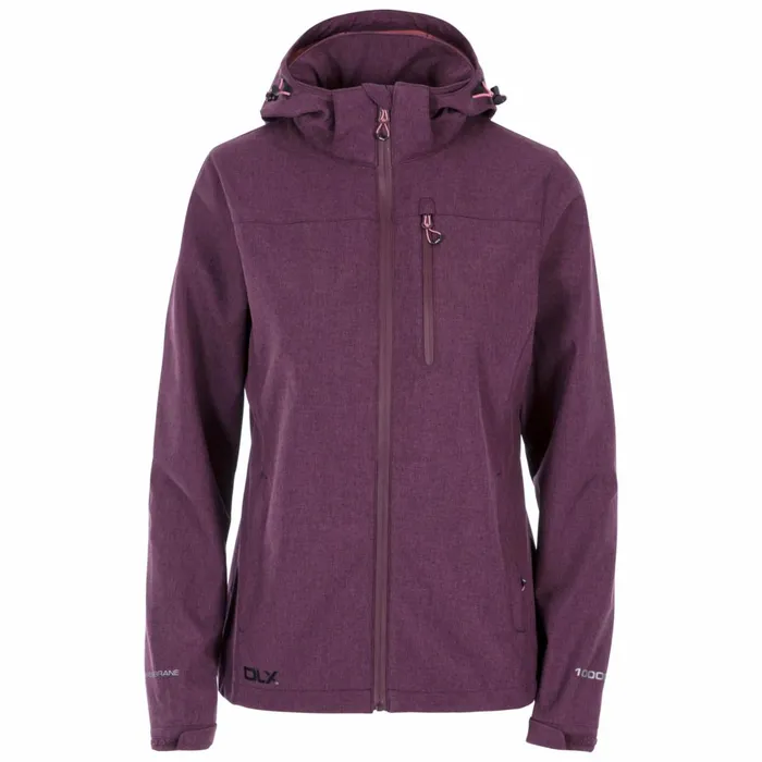 Claren II DLX Softshell Jacket Fig Marl Women Trespass Softshell Jackets