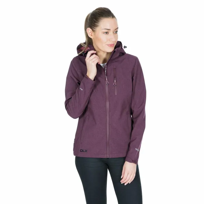 Claren II DLX Softshell Jacket Fig Marl Women Trespass Softshell Jackets