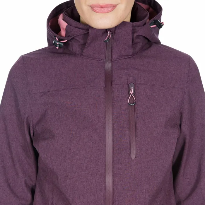 Claren II DLX Softshell Jacket Fig Marl Women Trespass Softshell Jackets