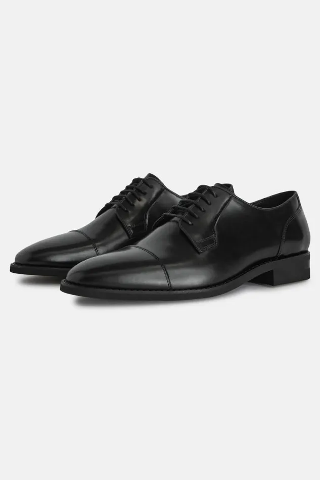 Classic Men Boggi Milano Leather Derby Shoes Black Classic Men Boggi Milano Leather Derby Shoes Black